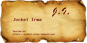 Jockel Irma névjegykártya